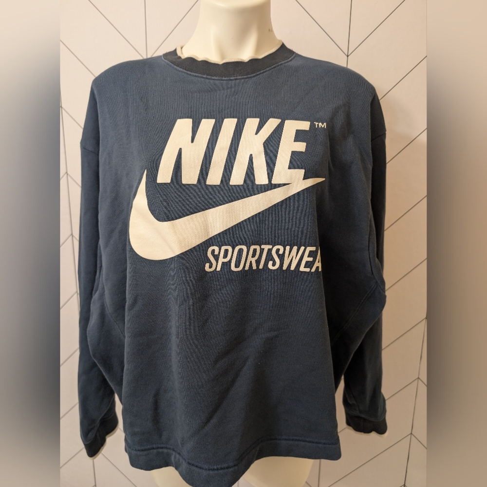 Nike Navy Sweatshirt with White Logo